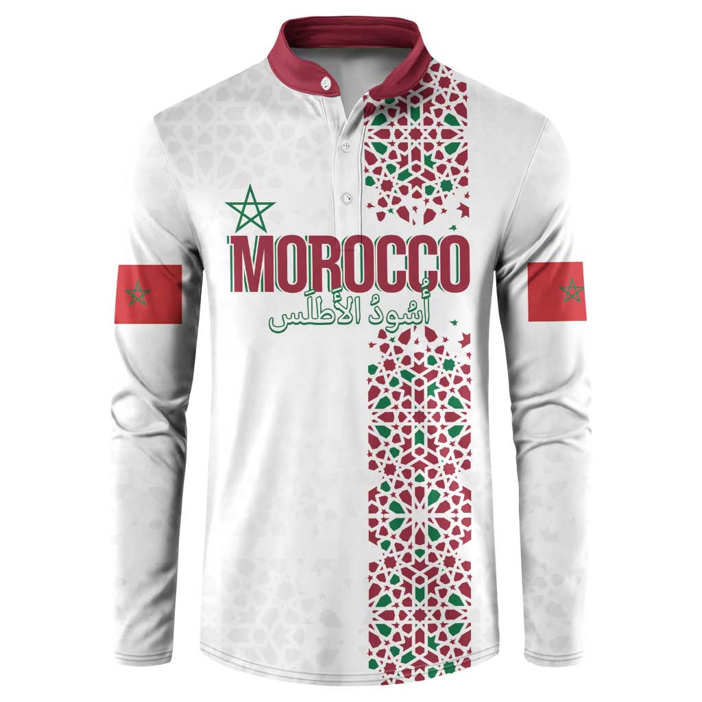 Morocco Atlas Lions Personalized Button Sweatshirt Arabesque Inspired Pattern