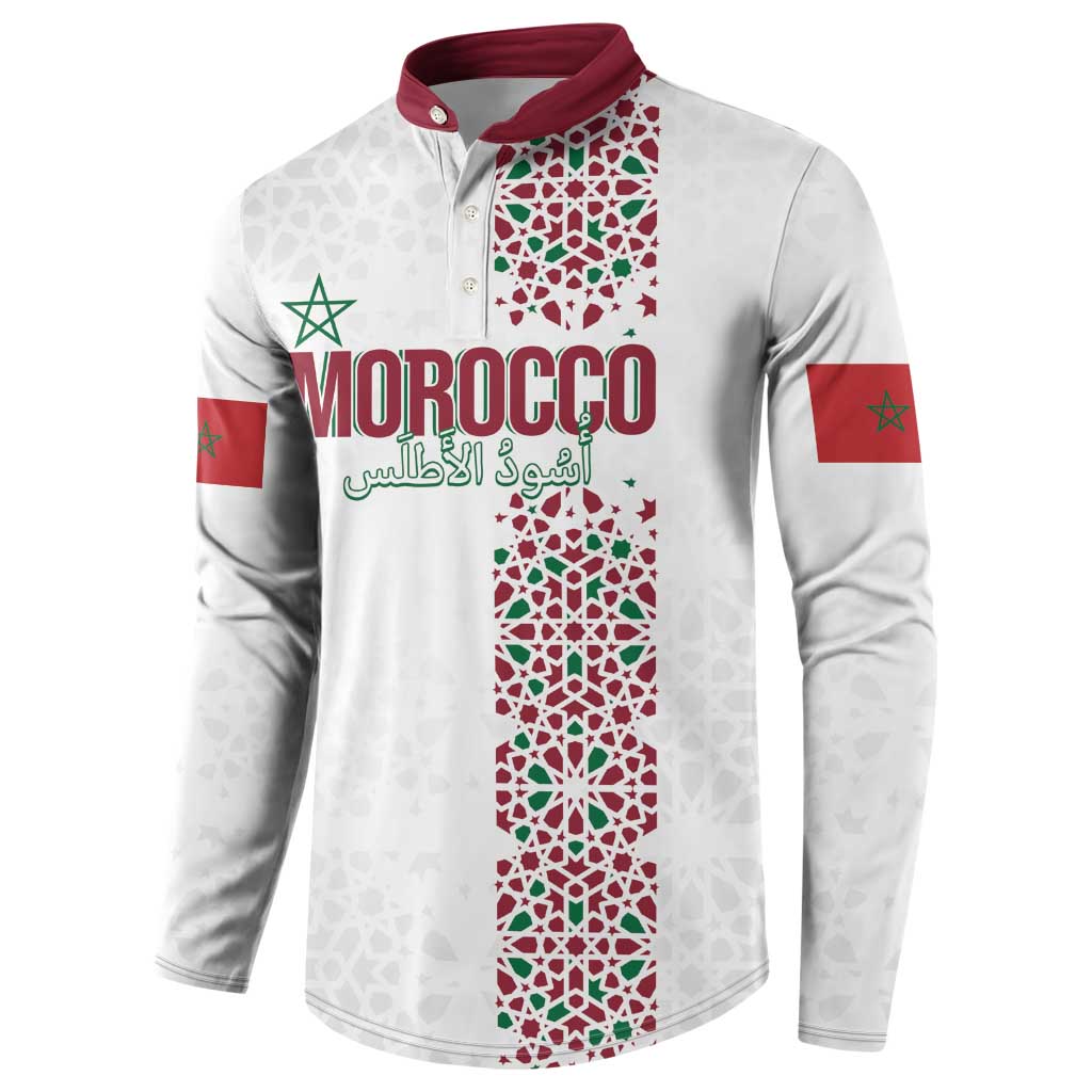 Morocco Atlas Lions Personalized Button Sweatshirt Arabesque Inspired Pattern