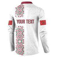 Morocco Atlas Lions Personalized Button Sweatshirt Arabesque Inspired Pattern