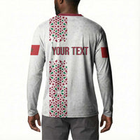 Morocco Atlas Lions Personalized Button Sweatshirt Arabesque Inspired Pattern