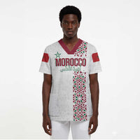 Morocco Atlas Lions Personalized Scrub Top Arabesque Inspired Pattern