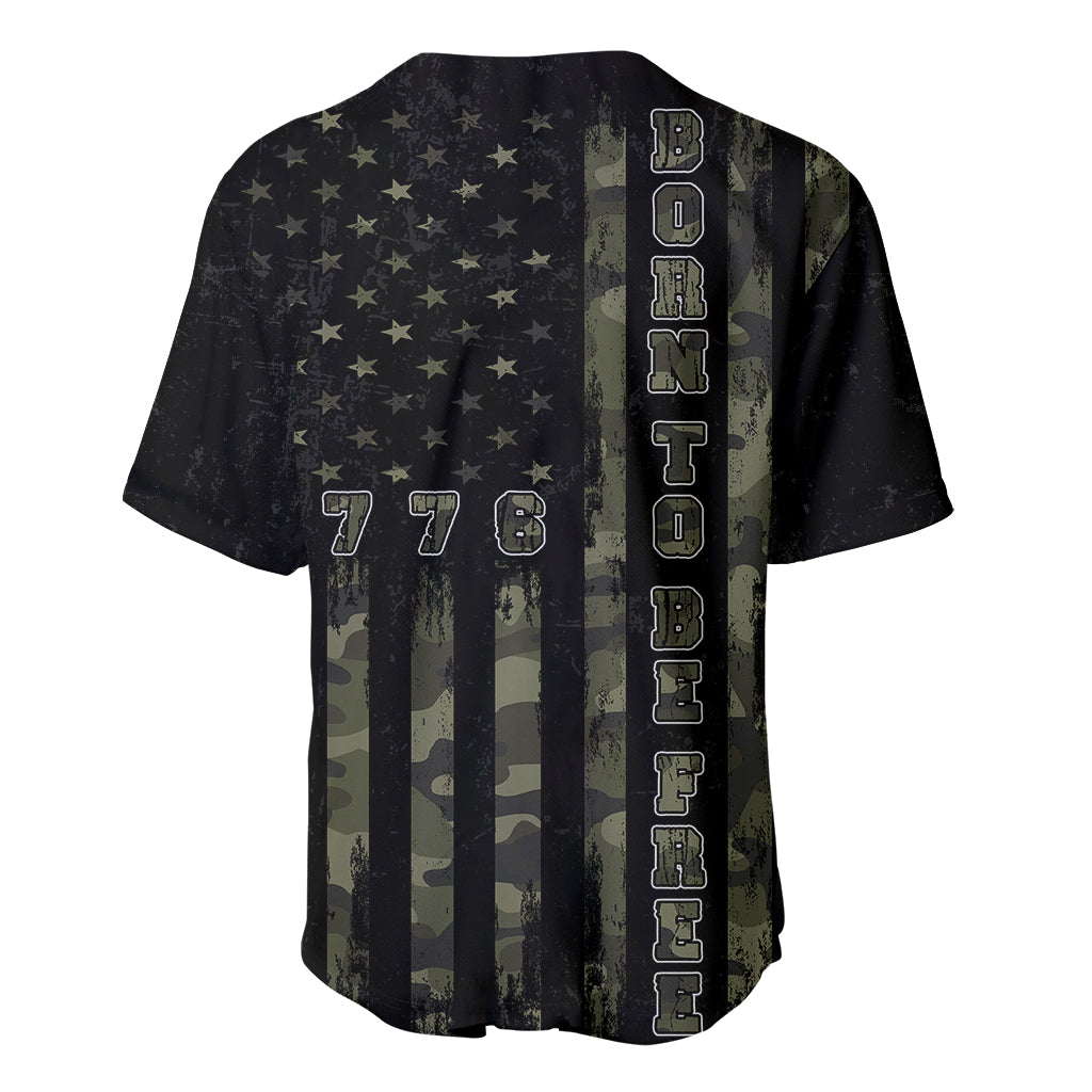 USA Bald Eagle Freedom Tour 1776 Born To Be Free Baseball Jersey Camouflage Style LT7 - Wonder Print Shop