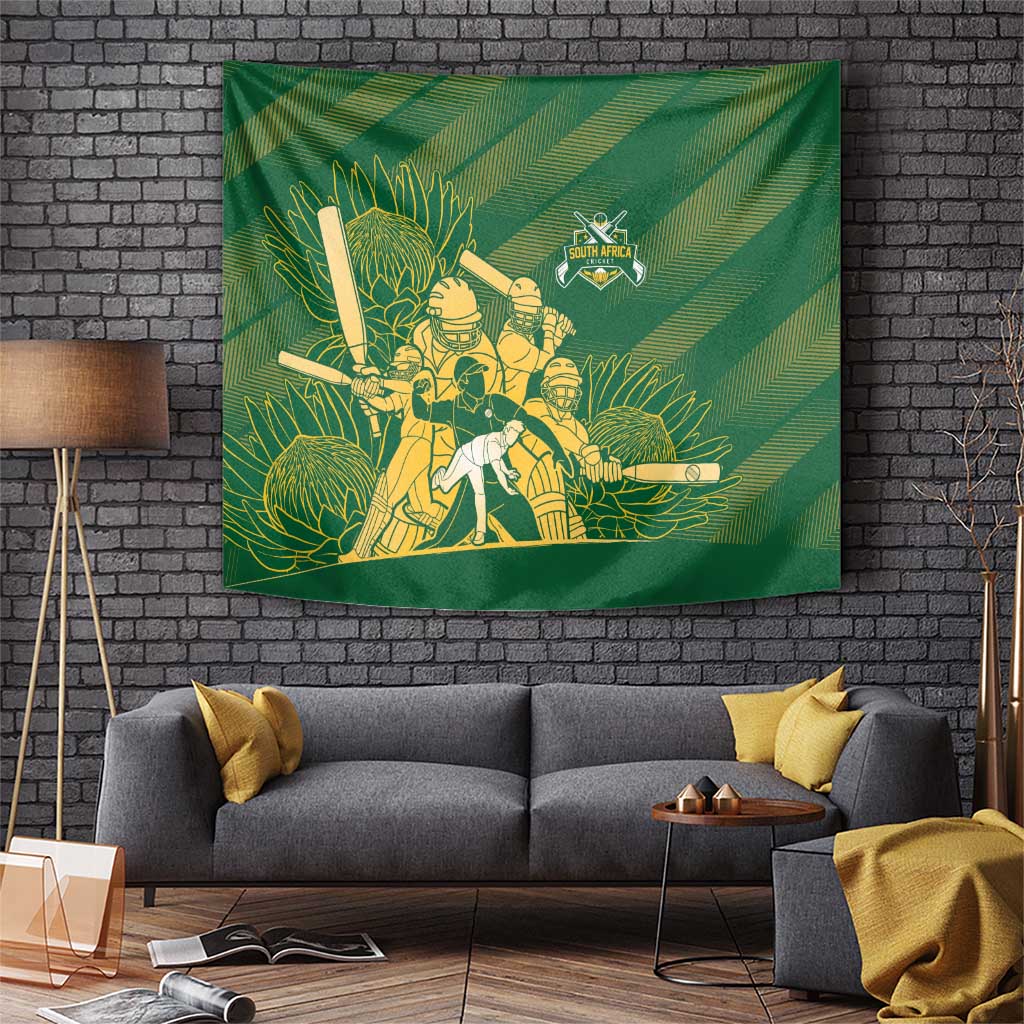 South Africa Cricket Champion Tapestry Proteas Rock The World - Wonder Print Shop