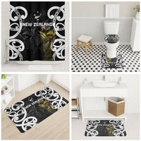 New Zealand WC2026 Black Bathroom Set Silver Fern