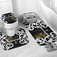 New Zealand WC2026 Black Bathroom Set Silver Fern