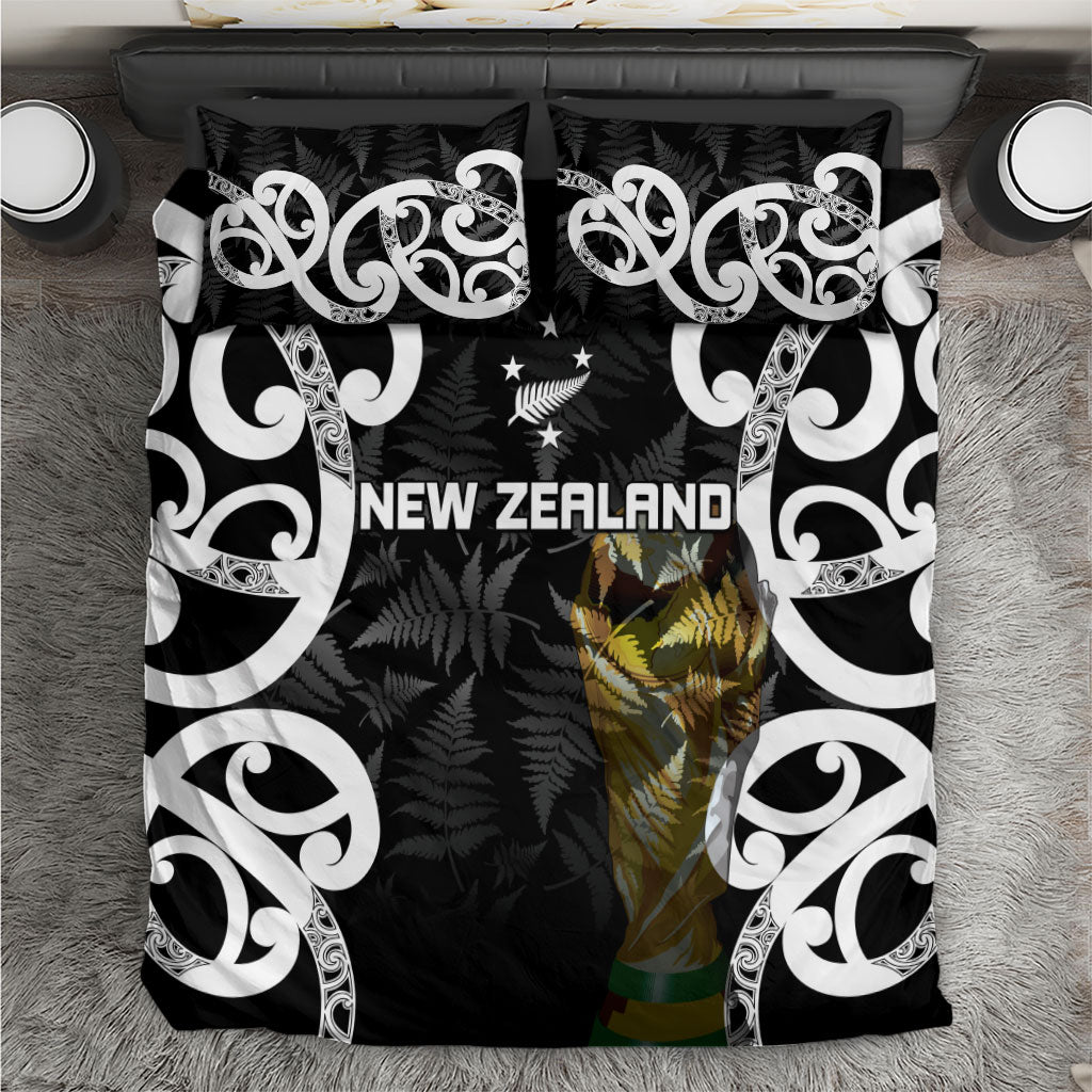 New Zealand WC2026 Black Bedding Set Silver Fern