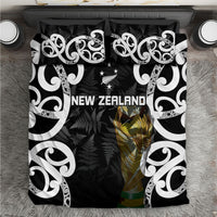 New Zealand WC2026 Black Bedding Set Silver Fern