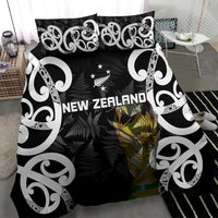 New Zealand WC2026 Black Bedding Set Silver Fern