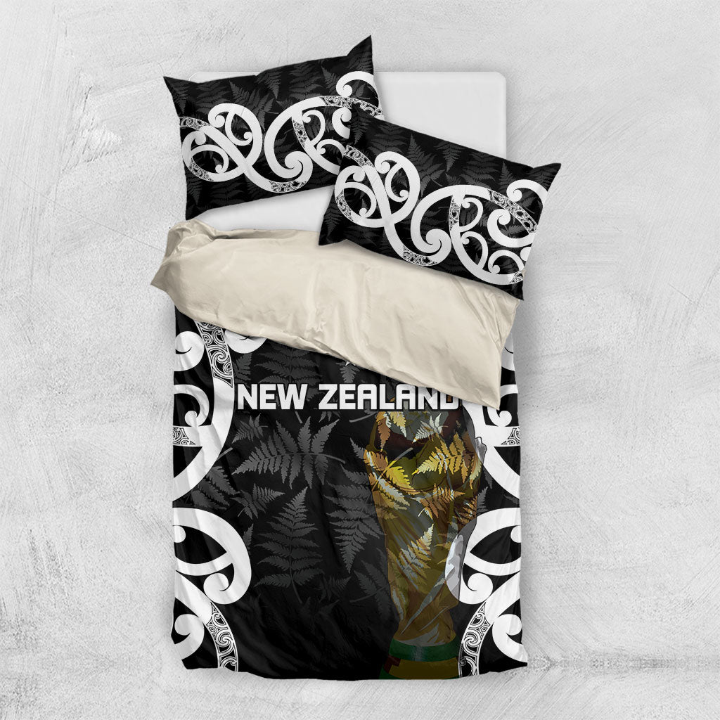 New Zealand WC2026 Black Bedding Set Silver Fern