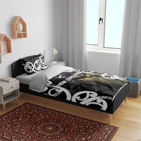 New Zealand WC2026 Black Bedding Set Silver Fern