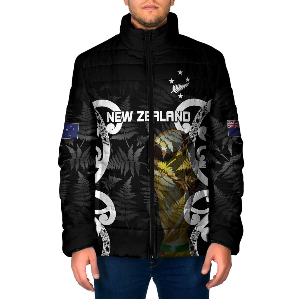 New Zealand WC2026 Custom Black Padded Jacket Silver Fern