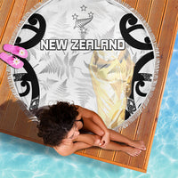 New Zealand WC2026 White Beach Blanket Silver Fern