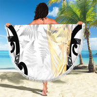 New Zealand WC2026 White Beach Blanket Silver Fern