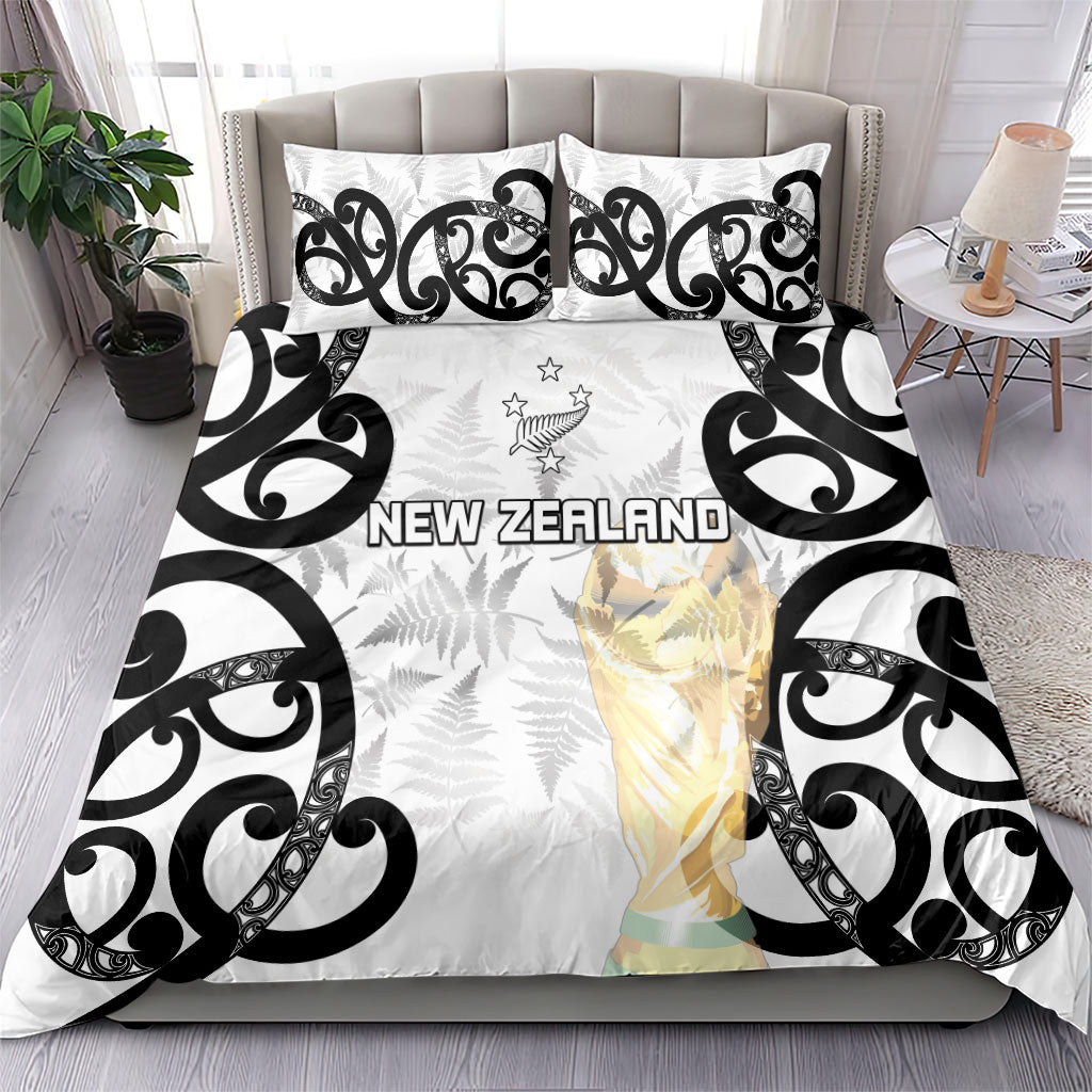 New Zealand WC2026 White Bedding Set Silver Fern