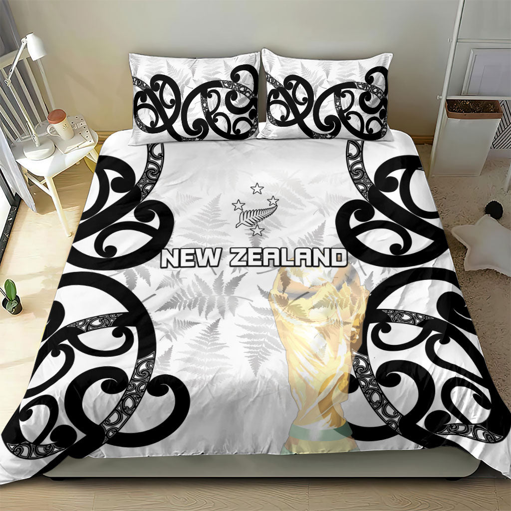 New Zealand WC2026 White Bedding Set Silver Fern