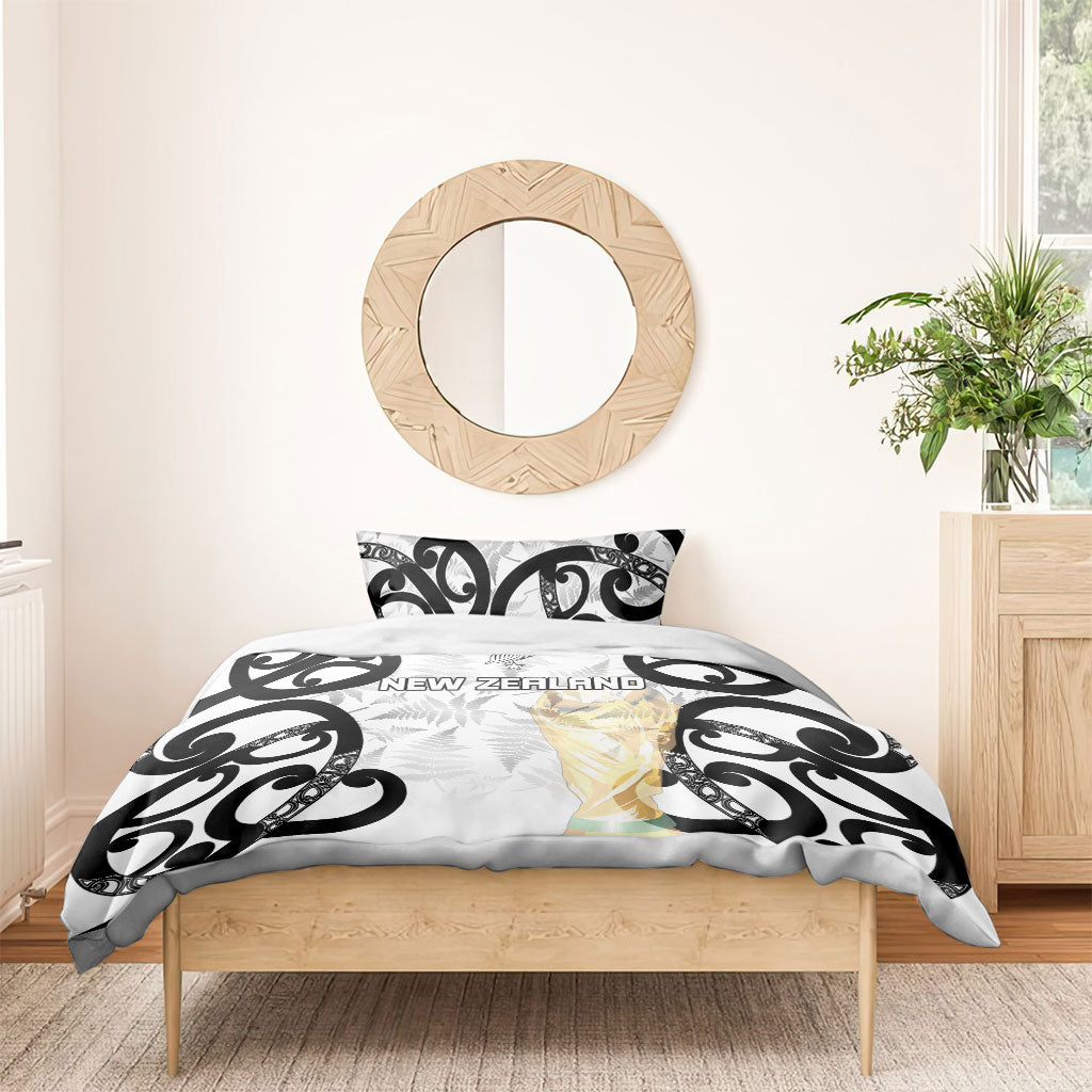 New Zealand WC2026 White Bedding Set Silver Fern