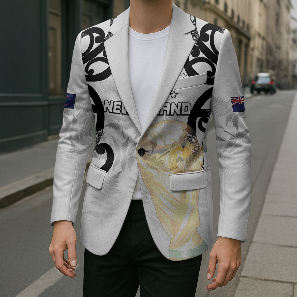 New Zealand WC2026 Custom White Blazer Silver Fern