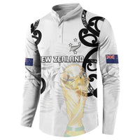 New Zealand WC2026 Custom White Button Sweatshirt Silver Fern
