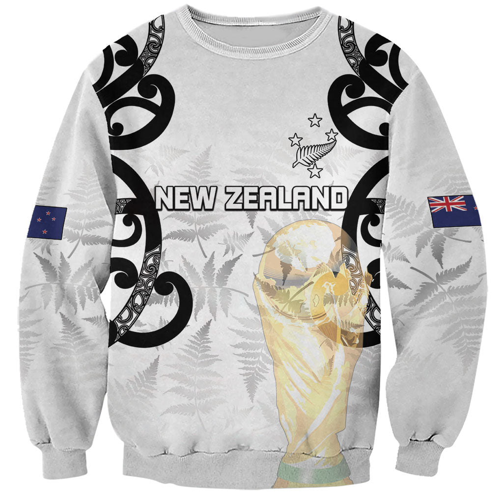 New Zealand WC2026 Custom White Sweatshirt Silver Fern