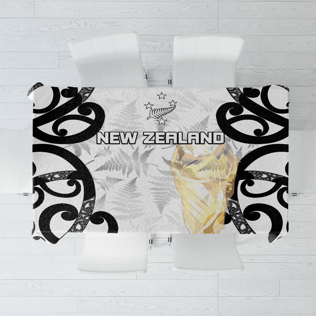 New Zealand WC2026 White Tablecloth Silver Fern