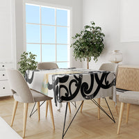 New Zealand WC2026 White Tablecloth Silver Fern