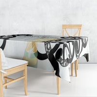 New Zealand WC2026 White Tablecloth Silver Fern
