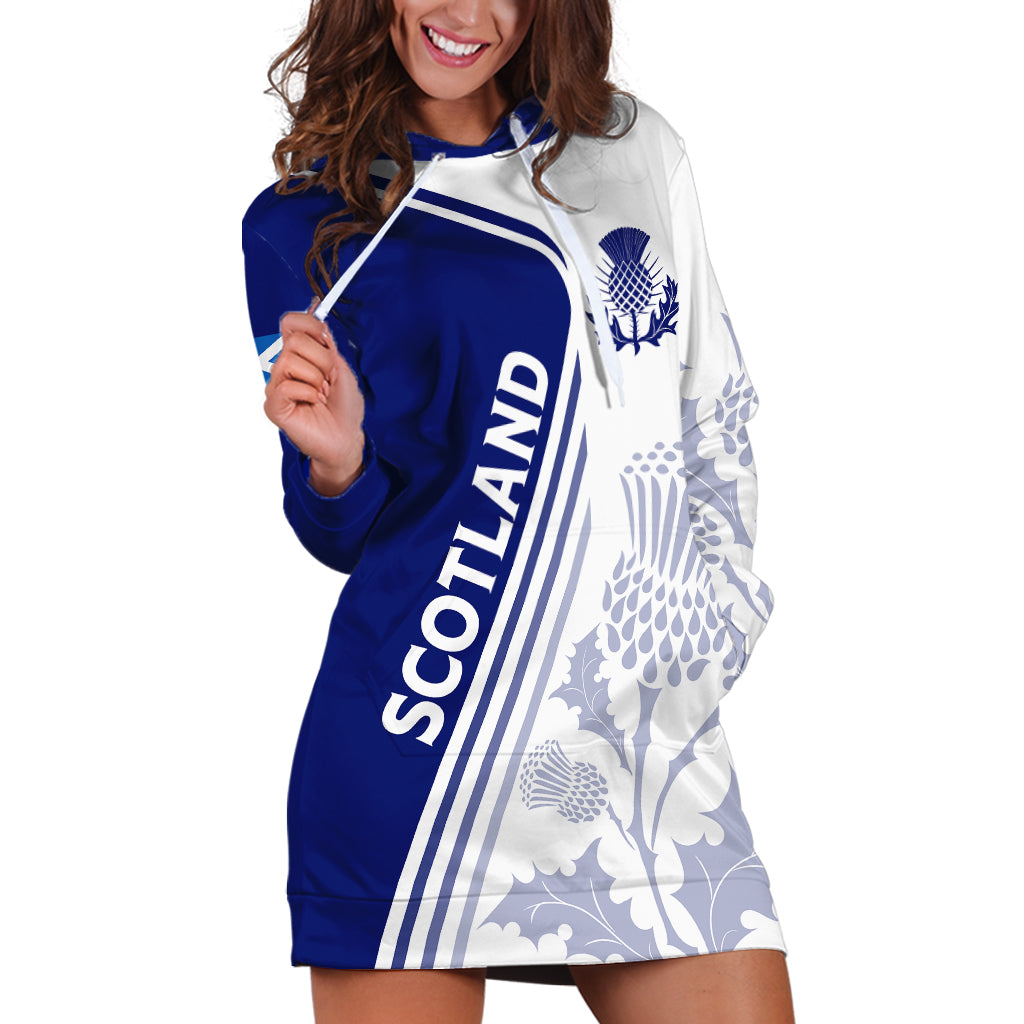 Personalised Scotland Rugby Hoodie Dress 2023 World Cup The Thistle - Wonder Print Shop