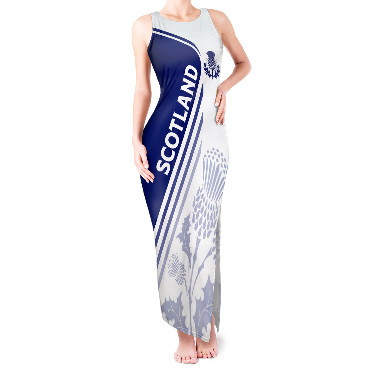 personalised-scotland-rugby-tank-maxi-dress-2023-world-cup-the-thistle