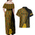 Personalised South African Heritage Day Couples Matching Off Shoulder Maxi Dress and Hawaiian Shirt Kente Ethnic Patterns Mix Protea LT7 - Wonder Print Shop