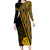 Personalised South African Heritage Day Family Matching Long Sleeve Bodycon Dress and Hawaiian Shirt Kente Ethnic Patterns Mix Protea LT7 - Wonder Print Shop