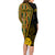 Personalised South African Heritage Day Family Matching Long Sleeve Bodycon Dress and Hawaiian Shirt Kente Ethnic Patterns Mix Protea LT7 - Wonder Print Shop