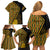 Personalised South African Heritage Day Family Matching Off Shoulder Short Dress and Hawaiian Shirt Kente Ethnic Patterns Mix Protea LT7 - Wonder Print Shop