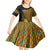 Personalised South African Heritage Day Kid Short Sleeve Dress Kente Ethnic Patterns Mix Protea - Wonder Print Shop