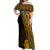 Personalised South African Heritage Day Off Shoulder Maxi Dress Kente Ethnic Patterns Mix Protea - Wonder Print Shop