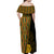 Personalised South African Heritage Day Off Shoulder Maxi Dress Kente Ethnic Patterns Mix Protea - Wonder Print Shop