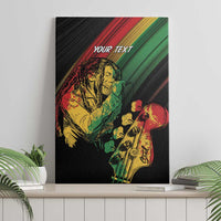 Reggae canvas wall art featuring two musicians with “YOUR TEXT” in the upper area