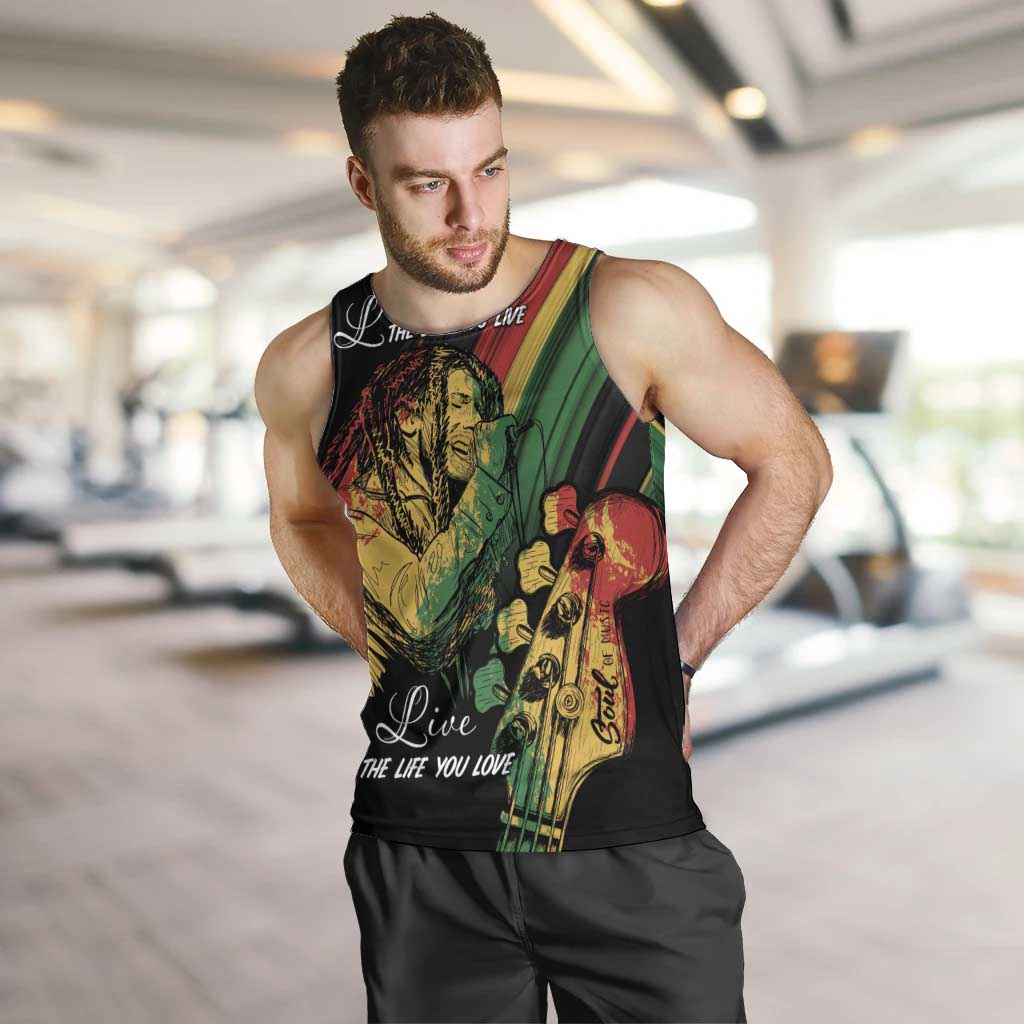 Personalised Reggae Men Tank Top Live The Way You Love