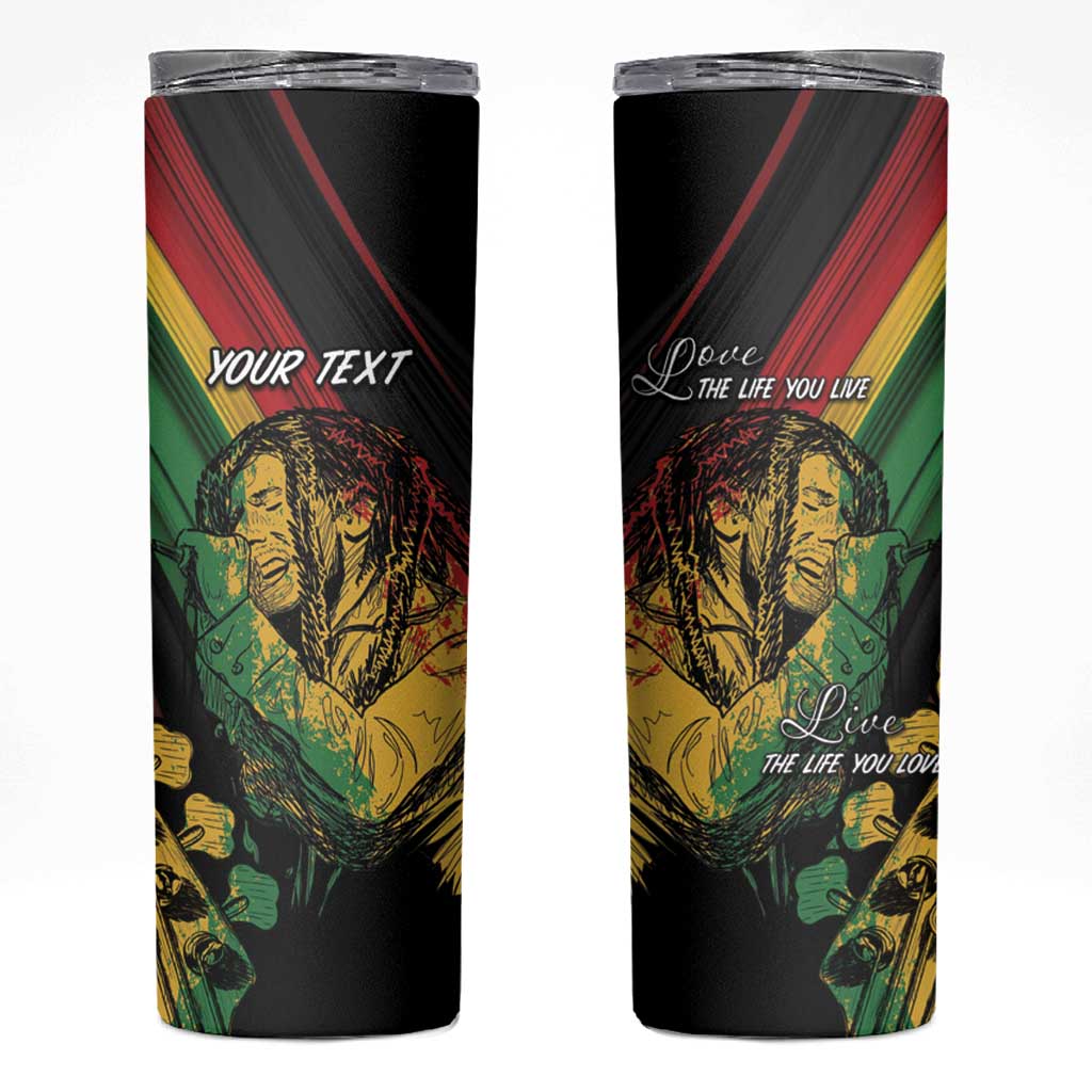 Personalised Reggae Skinny Tumbler Live The Way You Love