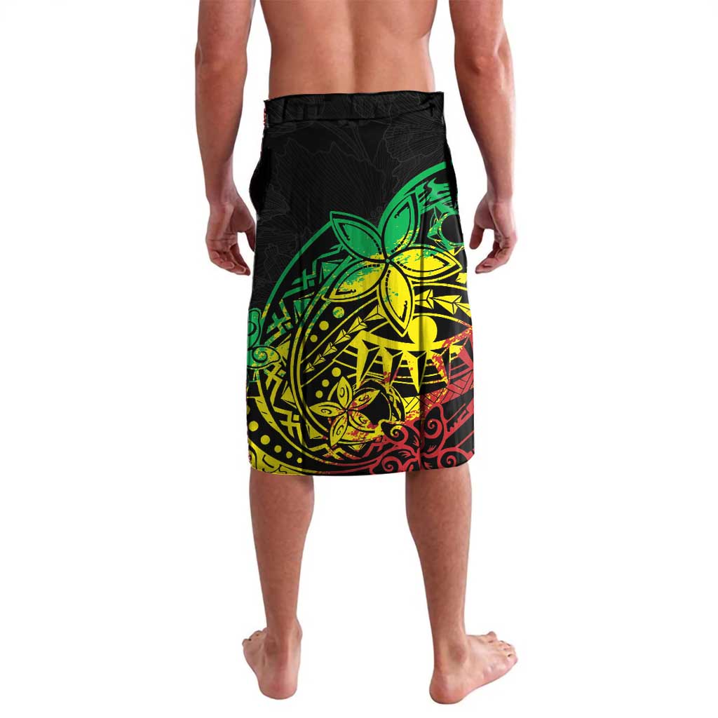 Men's black board shorts with large neon green and yellow tropical graphic, elastic waist