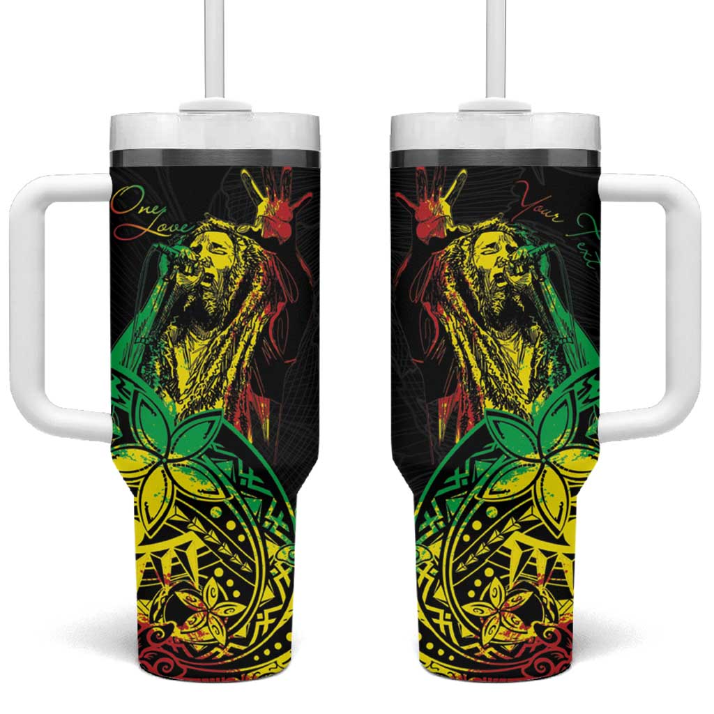 Personalised Reggae Jawaiian Festive Tumbler With Handle Mix Polynesian