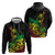 Personalised Reggae Jawaiian Festive Zip Hoodie Mix Polynesian - Wonder Print Shop