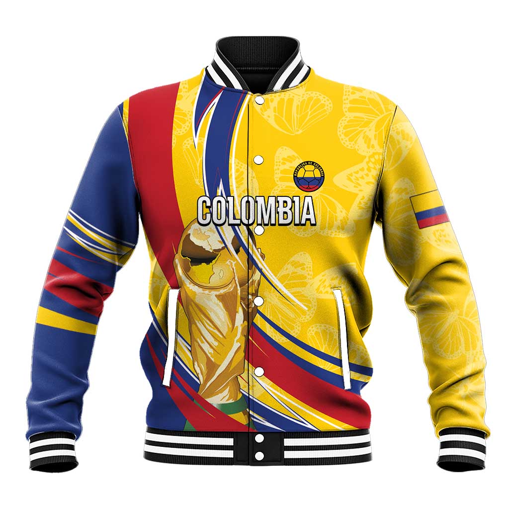 Colombia Football Personalized Baseball Jacket WC2026 Butterflies Inspired