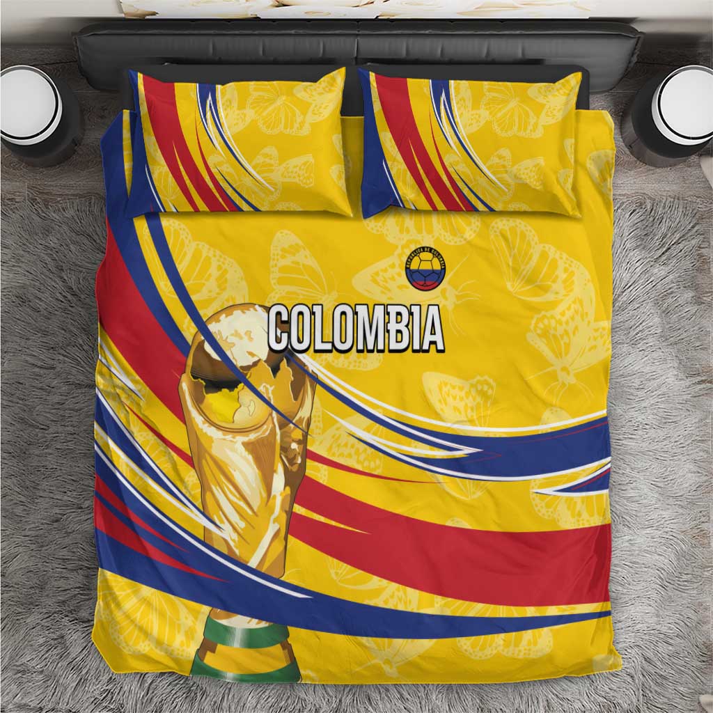 Colombia Football Bedding Set WC2026 Butterflies Inspired