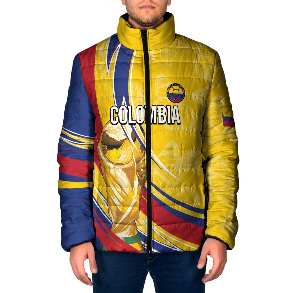Colombia Football Personalized Padded Jacket WC2026 Butterflies Inspired