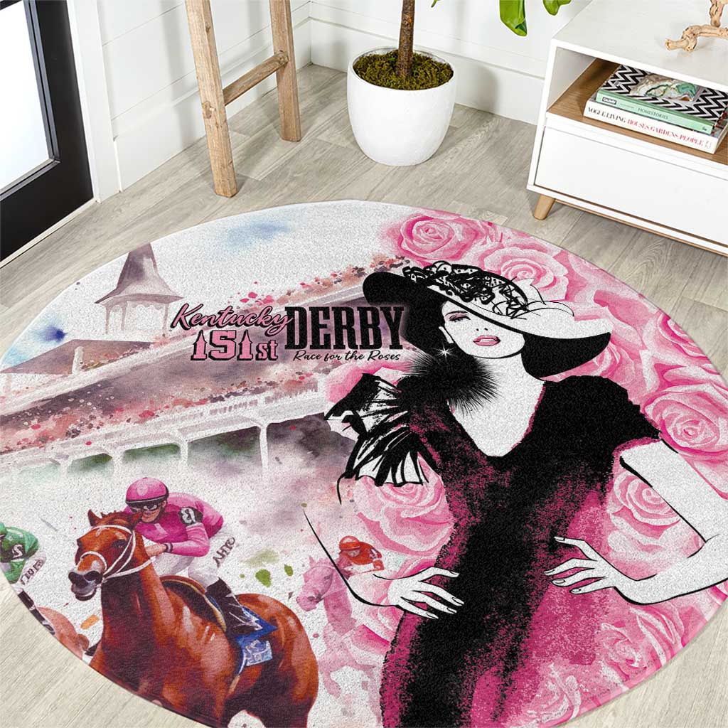 Kentucky Horse Racing Round Carpet Derby Day - Pink Out Party