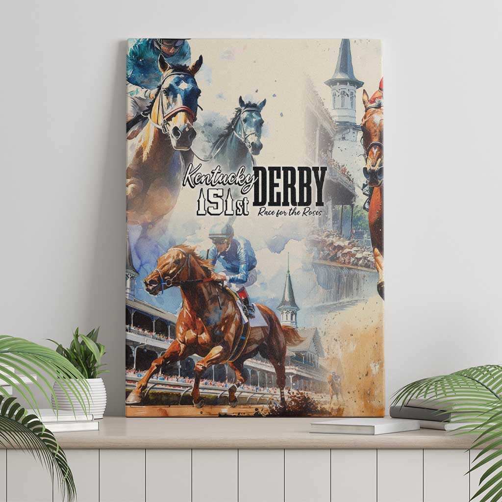 Kentucky Horse Racing Canvas Wall Art For The Roses