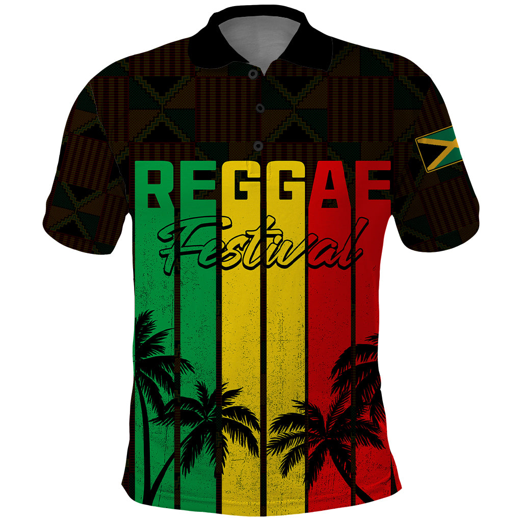 Personalised Jamaica Polo Shirt Reggae Festival Legend Bob Abstract Portrait - Wonder Print Shop