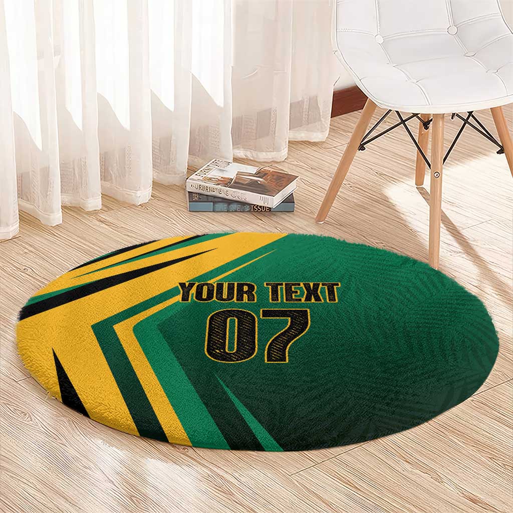 Jamaica Tropical Palm Personalized Round Carpet - Wonder Print Shop