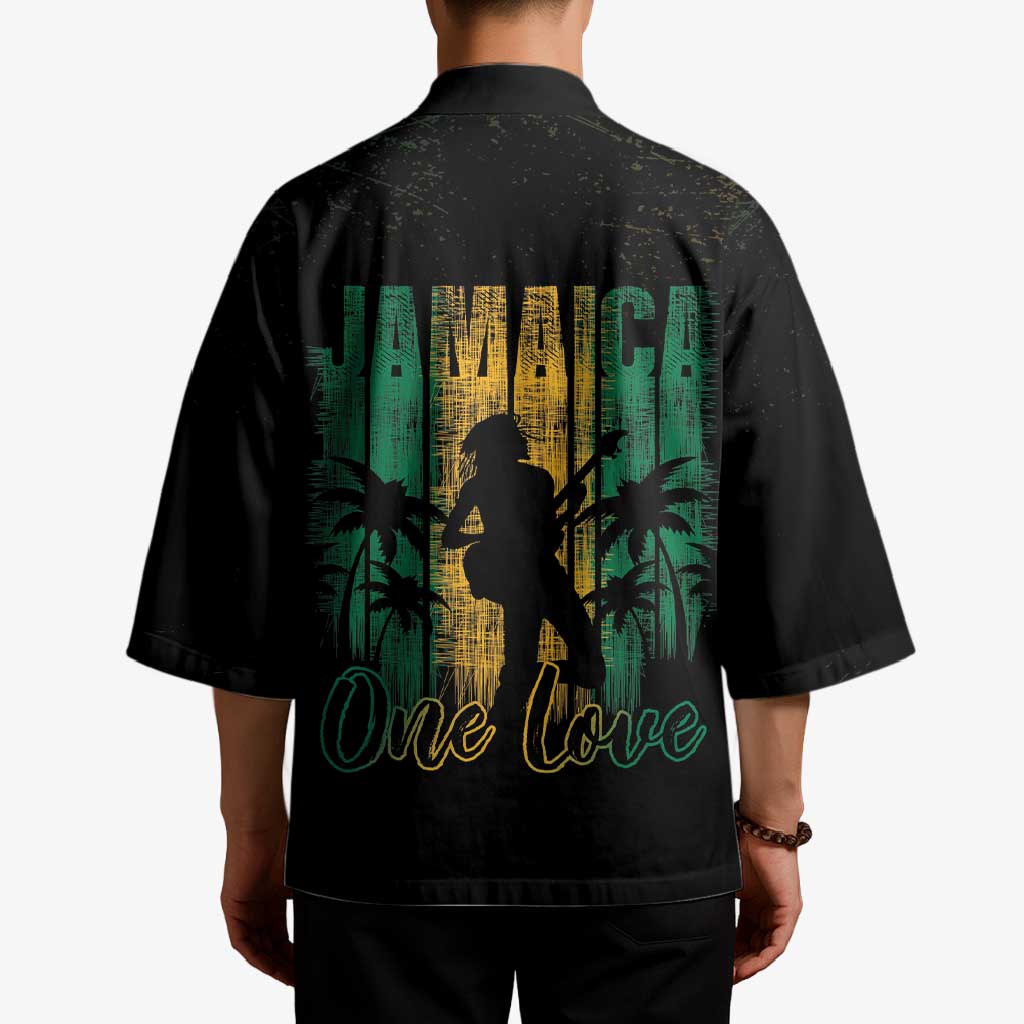 Jamaica One Love Grunge Kimono Jamrock - Wonder Print Shop