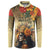 Dia de Los Muertos Mexico Button Sweatshirt Aztec Goddess Mictecacihuatl LT7 - Wonder Print Shop